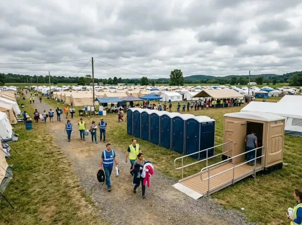 disaster-relief-camp-restrooms-010 — frequently asked questions, Dumpster & Portable Bathrooms Rental in West Loch Estate, HI